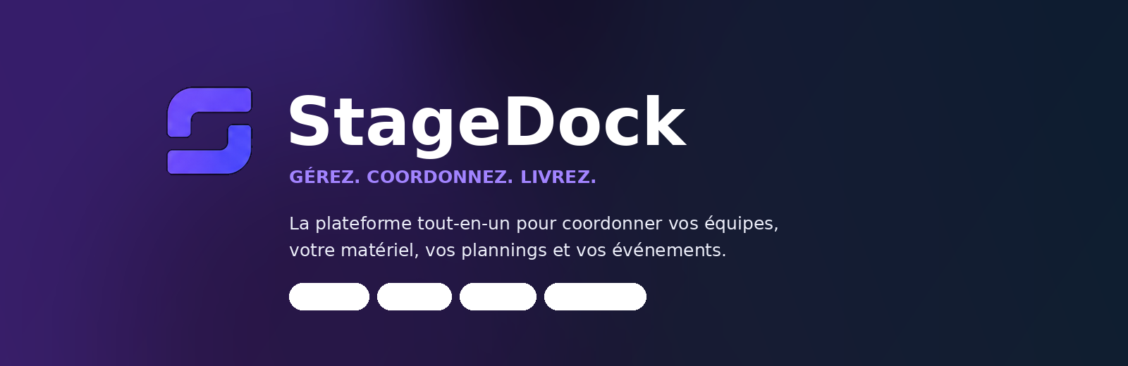 StageDock - Gérez. Coordonnez. Livrez.
